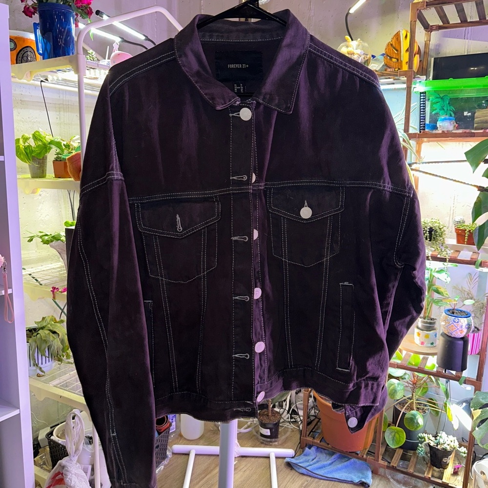 black jean jacket